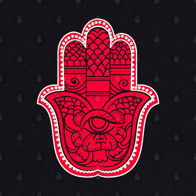 Hamsa Hand amulet. Hand of Fatima by CatCoconut-Art